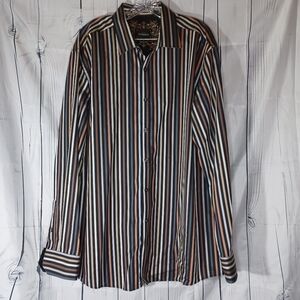 Parc 81 Men's Striped Button-Up Shirt